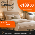 Promoção Cama Estofada Rio + Estrado  140x190